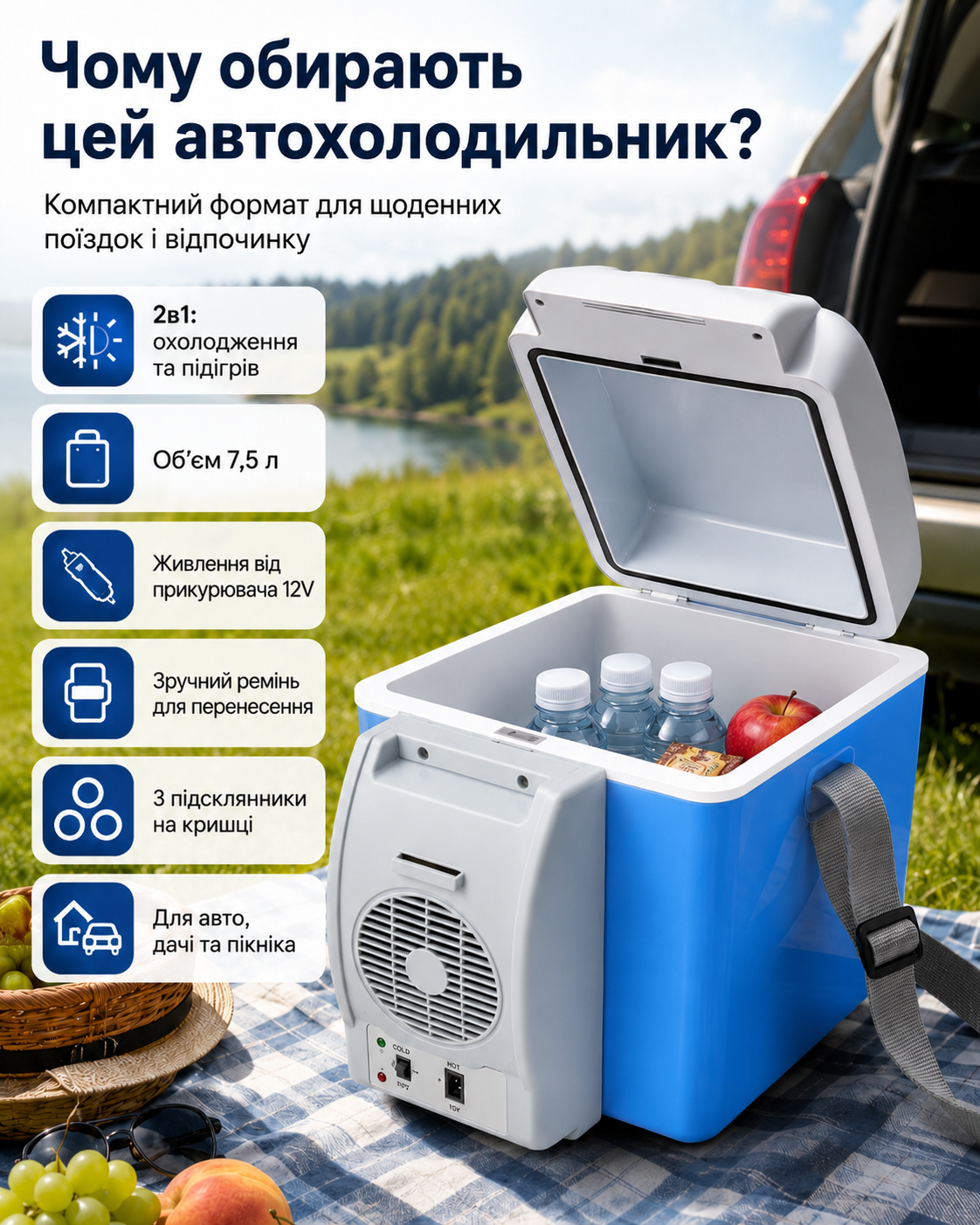 Переваги автохолодильника